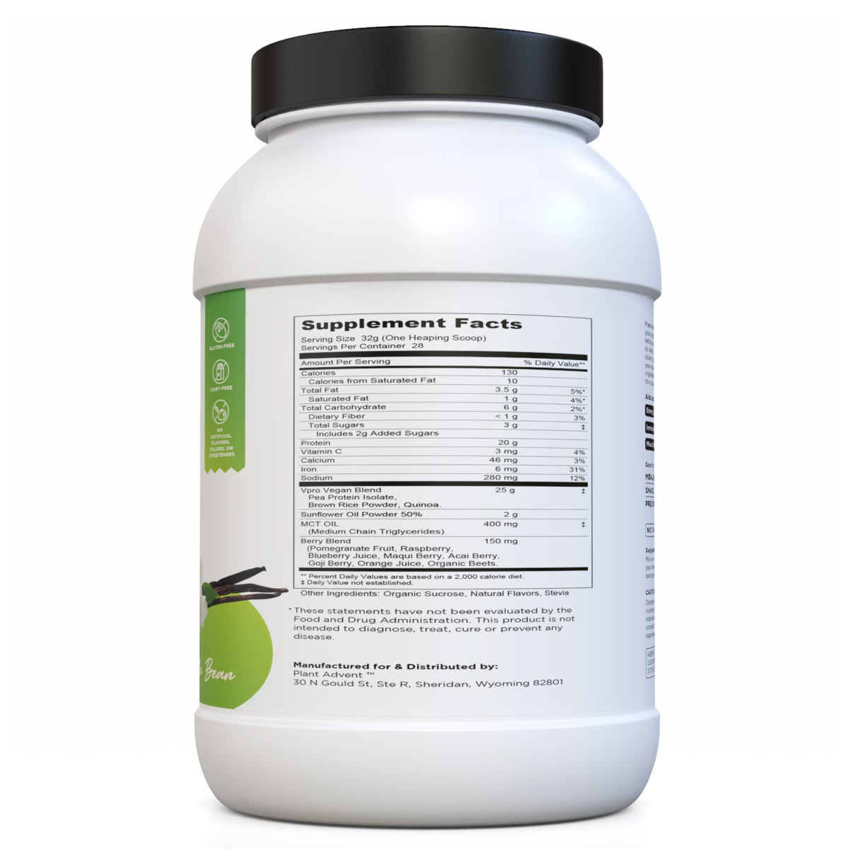 Premium Plant-Based Protein Powder (Vanilla Bean)